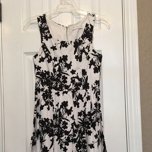 black and white floral print dress